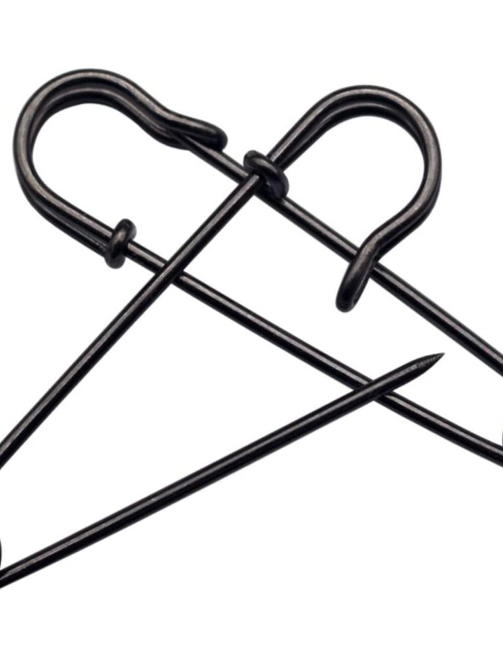 15Pcs 4" Heavy Duty Steel Black Safety Pins for Blankets & Clothes
